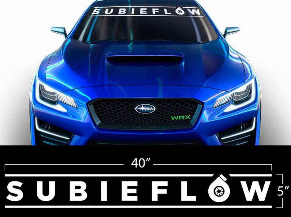 Subieflow Windshield Banner Vinyl-Aufkleber für Subaru WRX STI BRZ