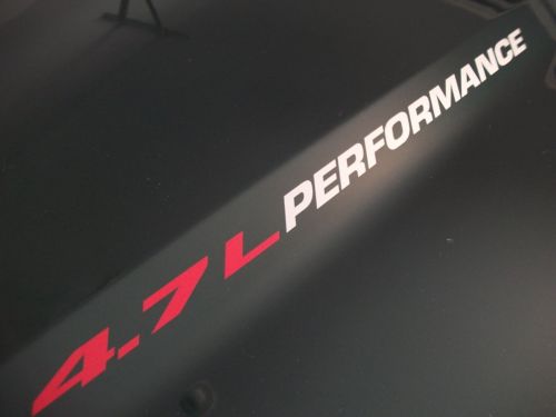 4,7L Performance Motorhauben Vinyl-Aufkleber Set für Jeep Grand Cherokee WJ