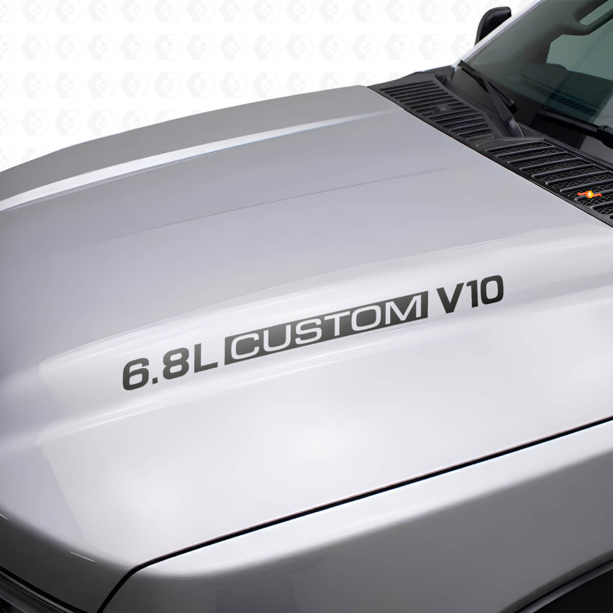 6,8L Custom V10 Motorhauben-Vinylaufkleber für Musclecar F-250/350 Super Duty Excursion