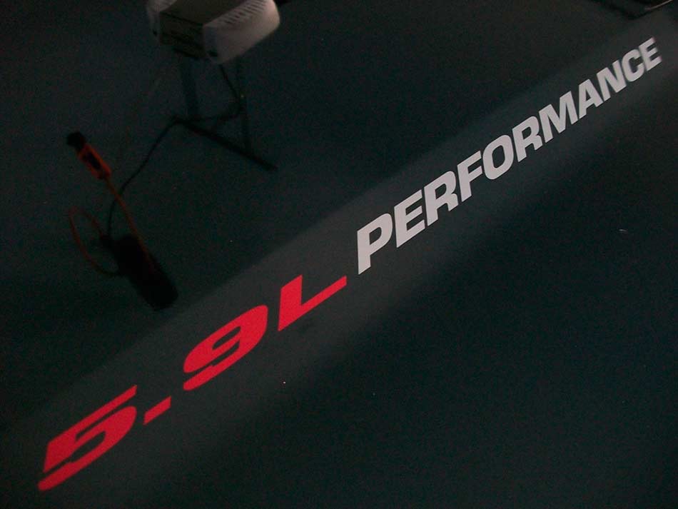 5,9L Performance Motorhauben-Vinylaufkleber-Set für Dodge Ram Cummins