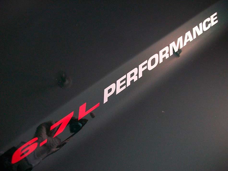 6,7L PERFORMANCE Haubenaufkleber Aufkleber Musclecar F250 F350 PowerStroke Turbo Diesel 2011 2012
