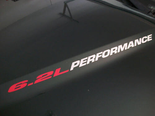 6,2L Performance Motorhauben-Vinylaufkleber für Chevrolet Camaro SS LS3 2010-2012