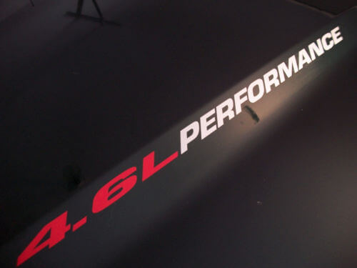 4,6L Performance Motorhauben-Vinylaufkleber für Musclecar V8 Autos und Trucks