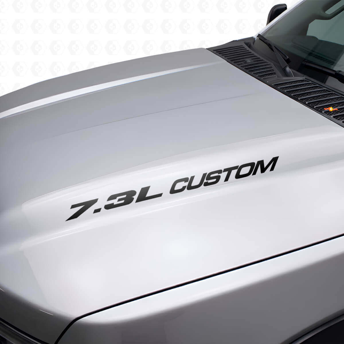 Neuer 7,3L POWERSTROKE Motorhaubenaufkleber, Emblem-Stil, Aufkleber für Musclecar F250 F350 Turbo Diesel
