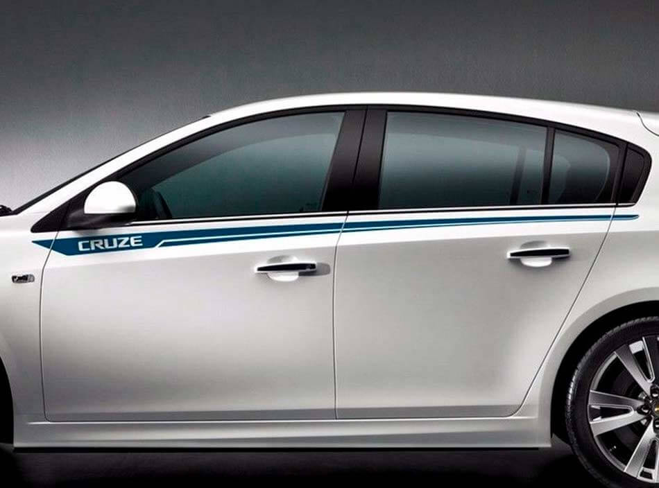Pinstripe Seiten-Tür Vinyl-Aufkleber Set für Chevrolet Cruze