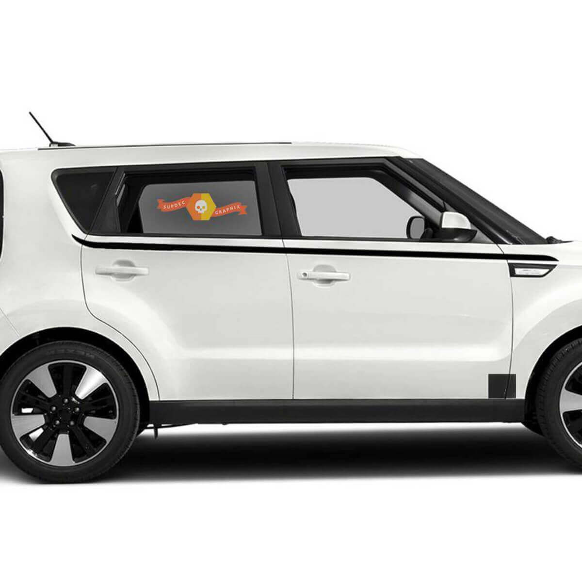 Seitliche Rocker Panel Stripes Grafikaufkleber Aufkleber für Kia Soul 2008–2020
