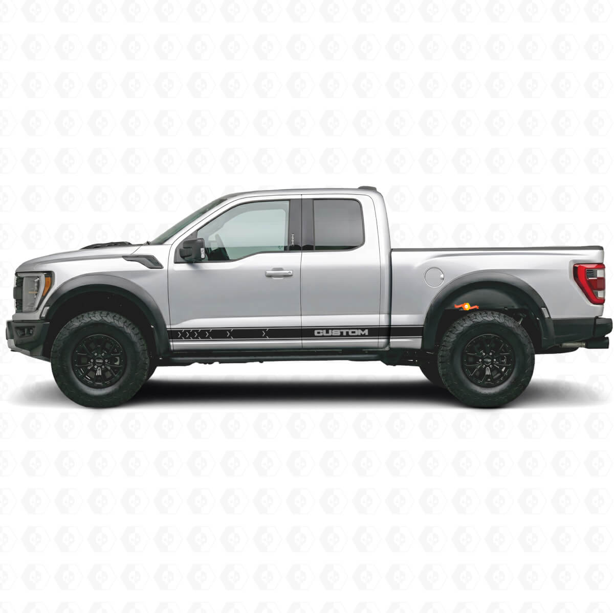 Kundenspezifisches Vinyl-Set mit Seitenumriss-Streifen Aufklebern für Musclecar Truck