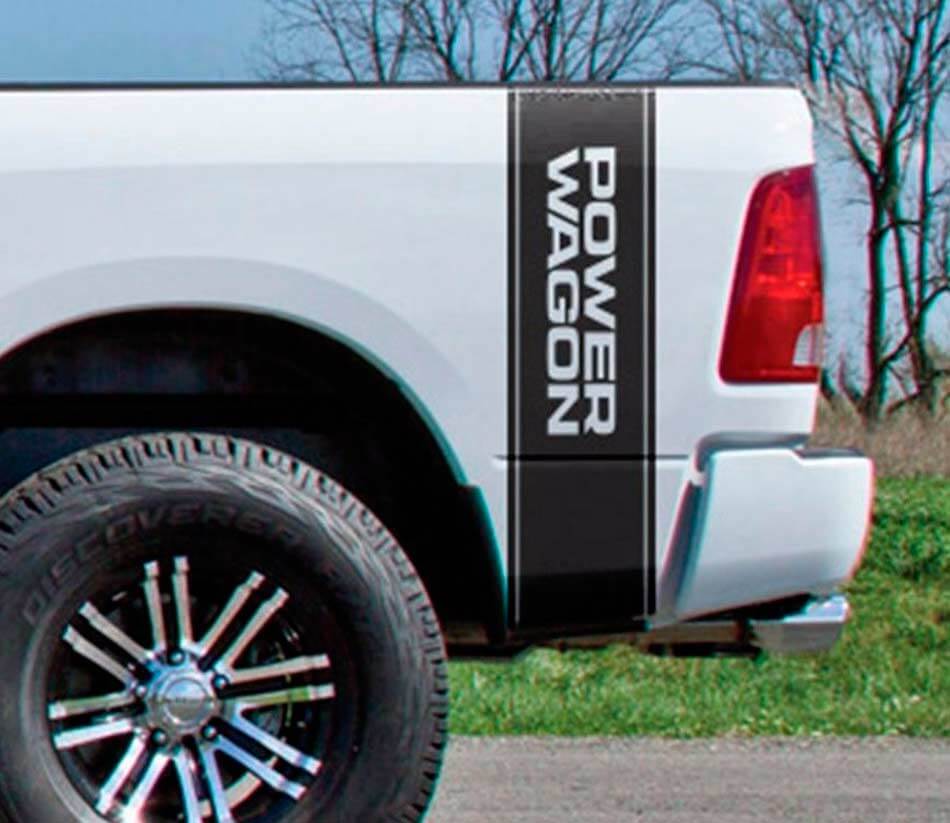 Power Wagon hintere Seitenstreifen Vinyl-Aufkleber-Set für Dodge Ram