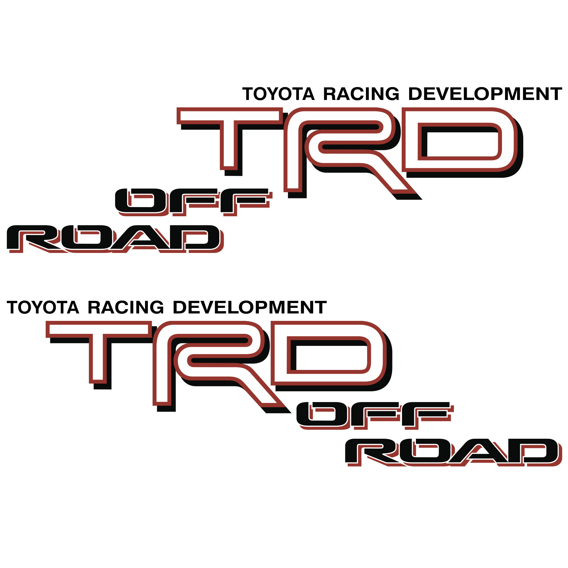 TRD Off Road Seitenaufkleber für die Bettschiene für Toyota Tacoma