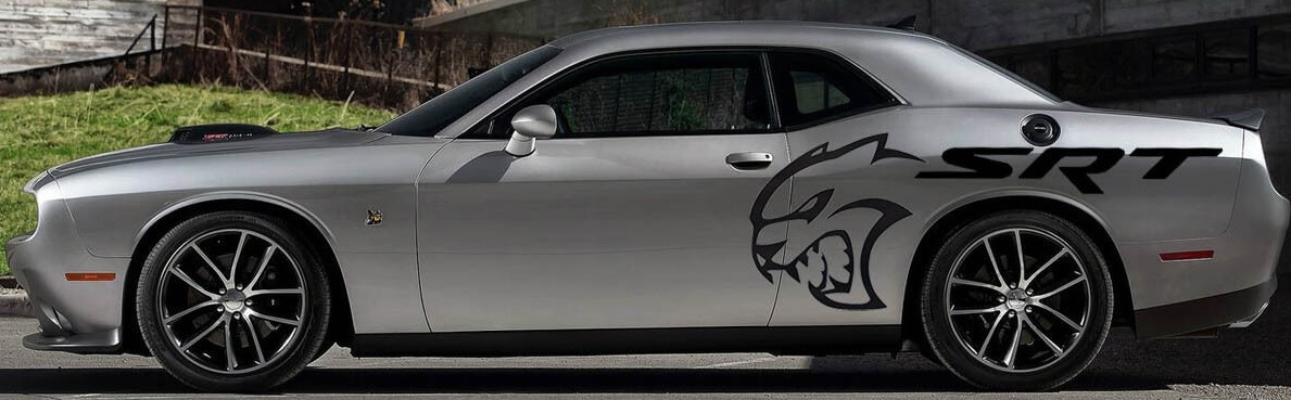 SRT Hellcat Rückseitiger Vinyl-Aufklebersatz für Dodge Challenger