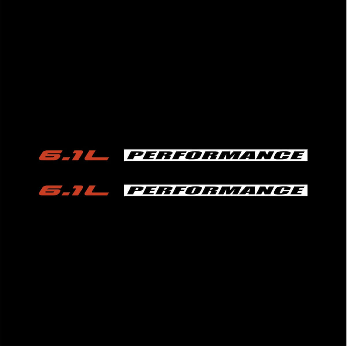 6,1L Performance Motorhauben-Aufkleberset für Dodge Jeep & Chrysler SRT8