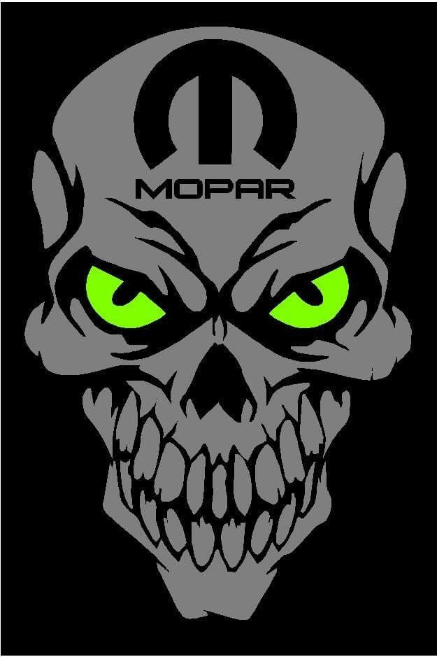 Totenkopf Mopar Style Vinyl-Aufkleber für Dodge Charger Challenger Ram Dart