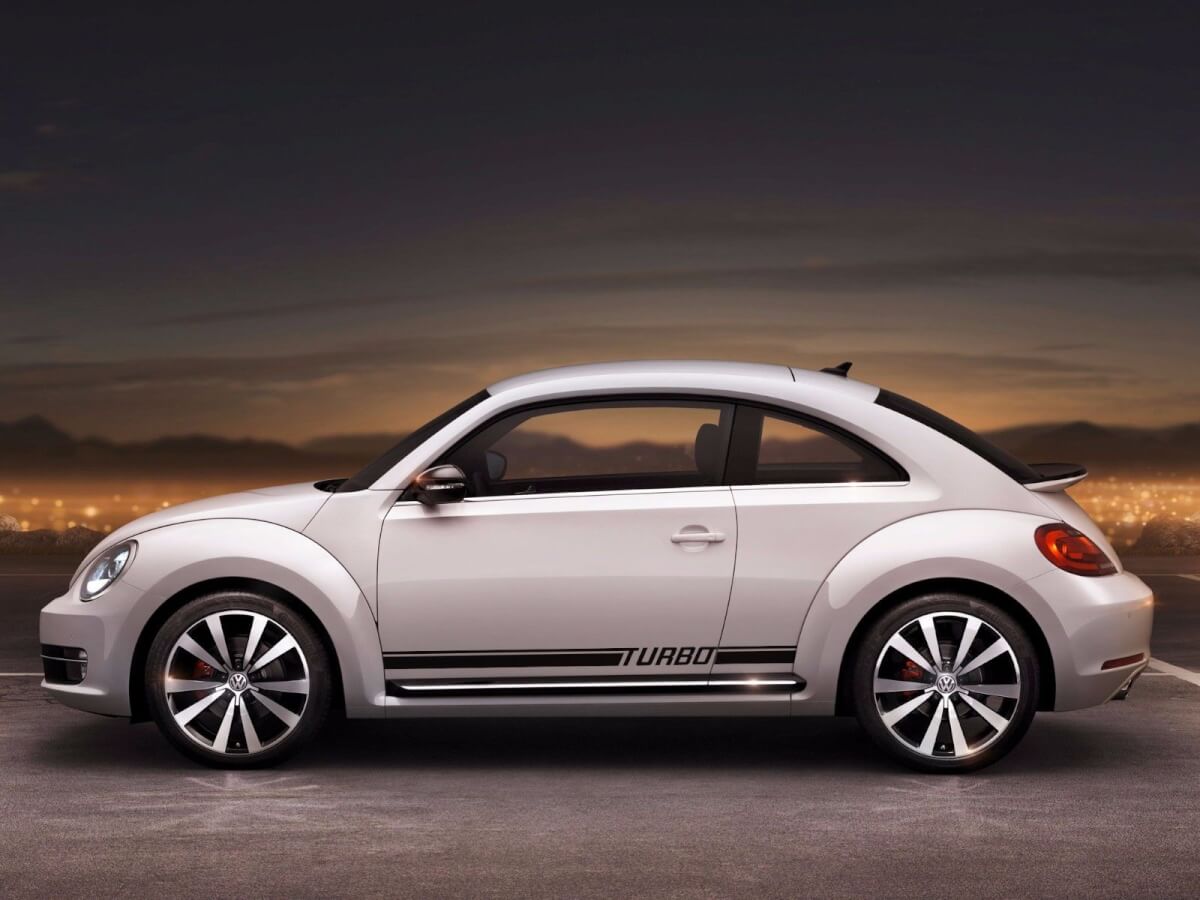 Turbo-Stil Seitliche Streifen Vinyl-Aufkleber-Kit für Volkswagen Beetle 2012-2016