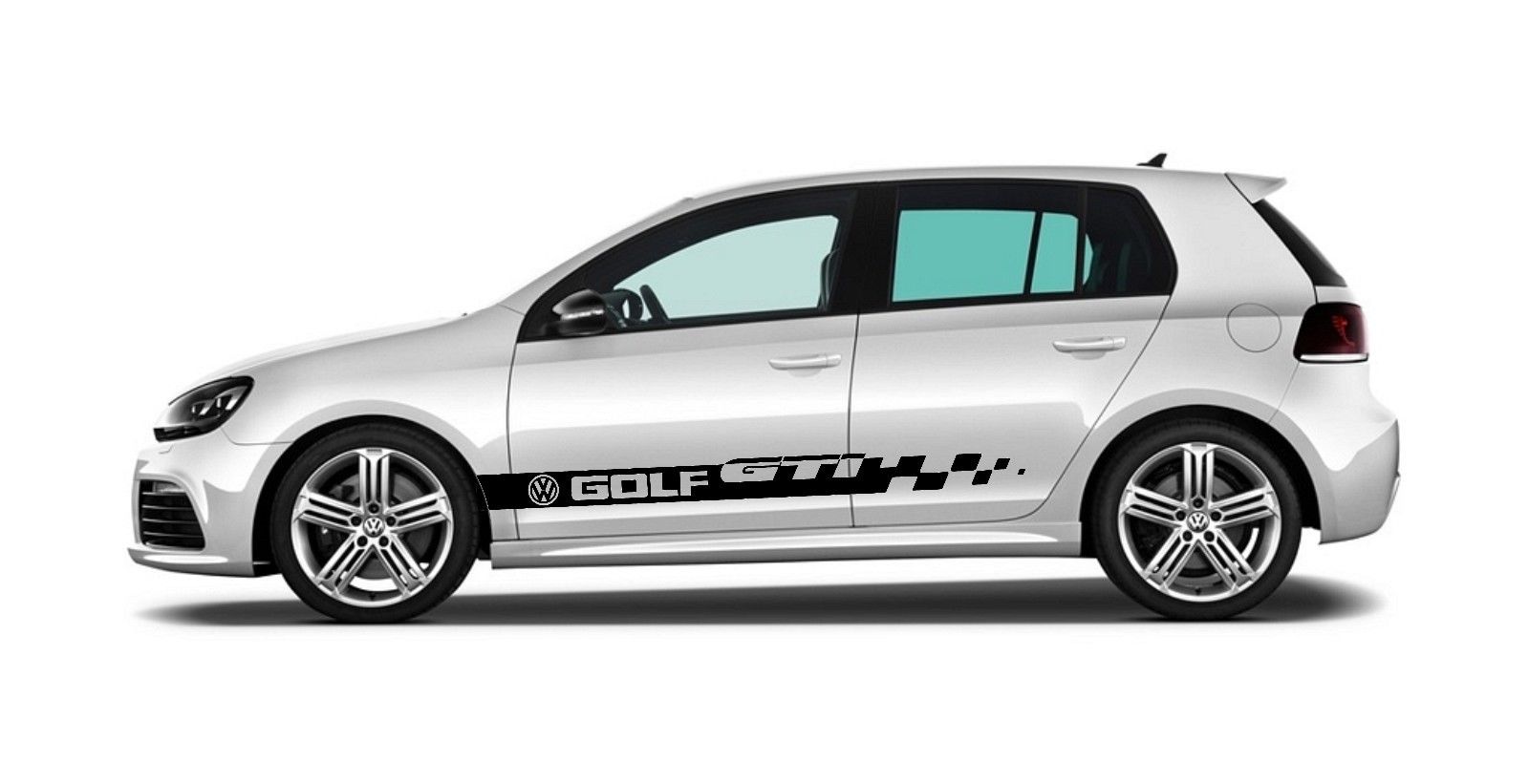 2X Volkswagen GOLF GTI Seitenschweller Vinyl Körper Aufkleber Aufkleber Emblem Logo