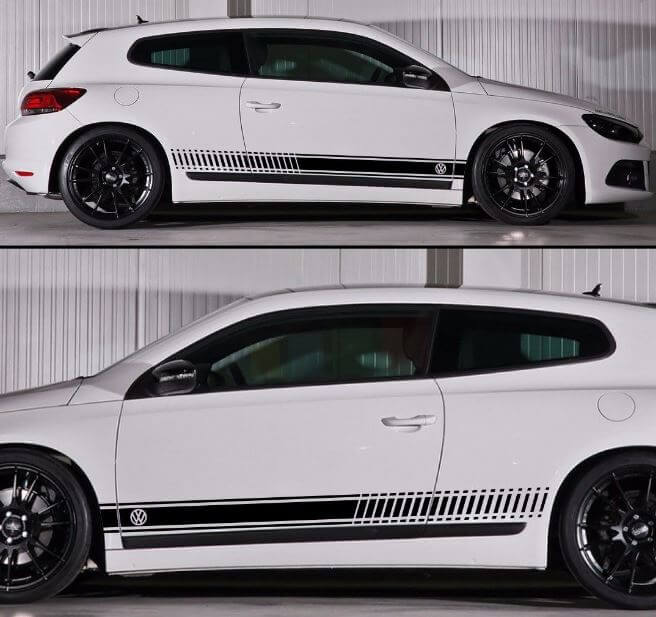 Aufkleber Aufkleber für VW Volkswagen Scirocco Stripe Body Kit LED Seite