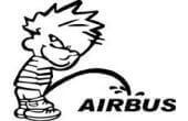 Lustiger Pee auf Airbus Vinyl-Aufkleber für Autos und Lastwagen