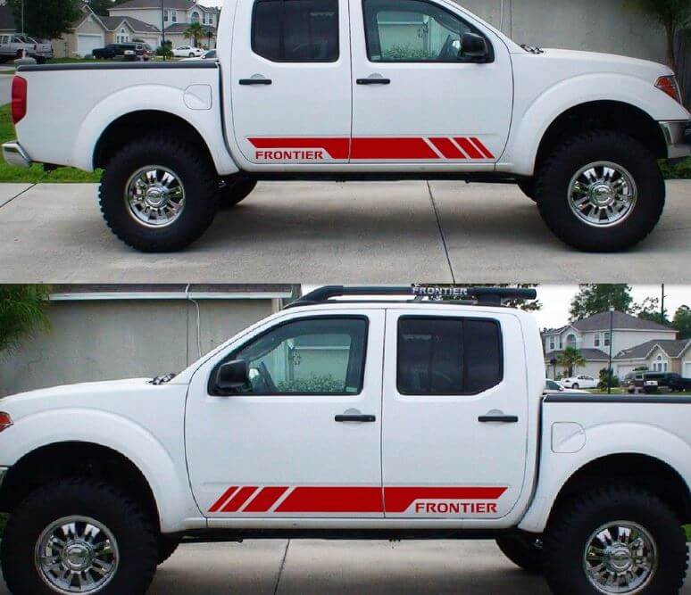 Aufkleber-Grafik-Seitenstreifen-Kit für Nissan Frontier Navara D40 D22 Offroad