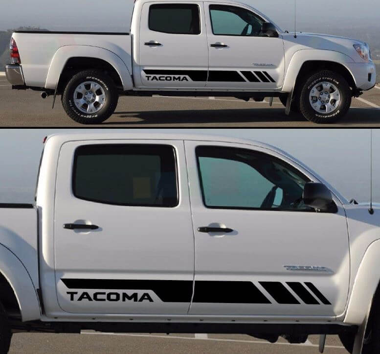 Aufkleber Streifen Kit für TOYOTA TACOMA Seitenschritte Ausrüstung 2017 2016 2015 2014
