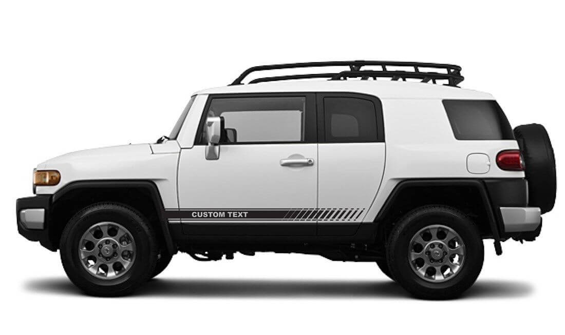 Individuelles Rennsport Seiten-Türstreifen Vinyl-Aufkleber-Kit für Toyota FJ Cruiser