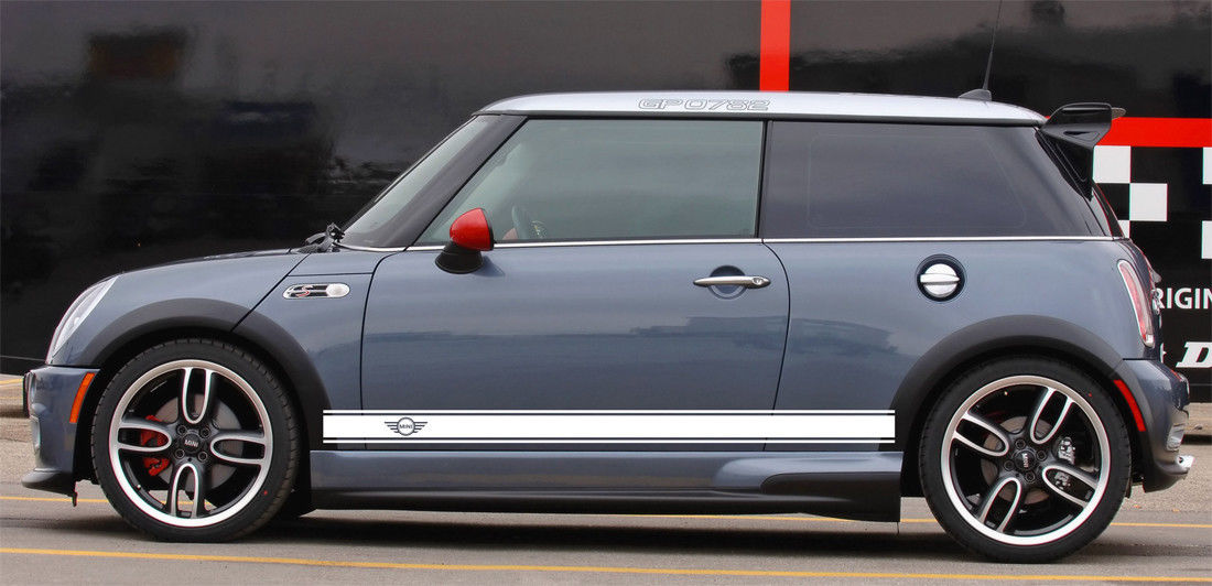 Umriss-Streifen mit Logo Seiten-Vinylaufkleber für MINI Cooper