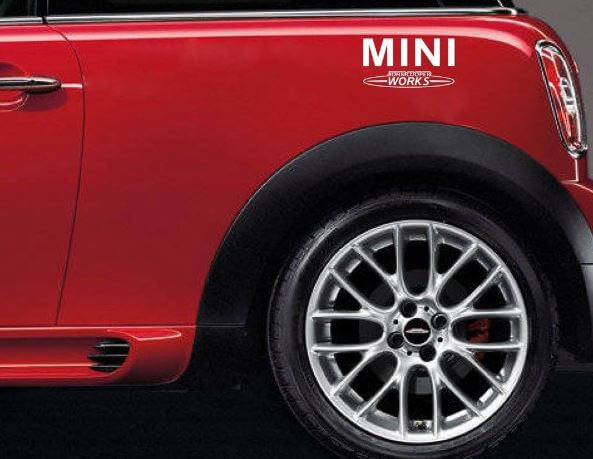 MINI JCW Style Kotflügel Vinylaufkleber Paar für Mini Cooper