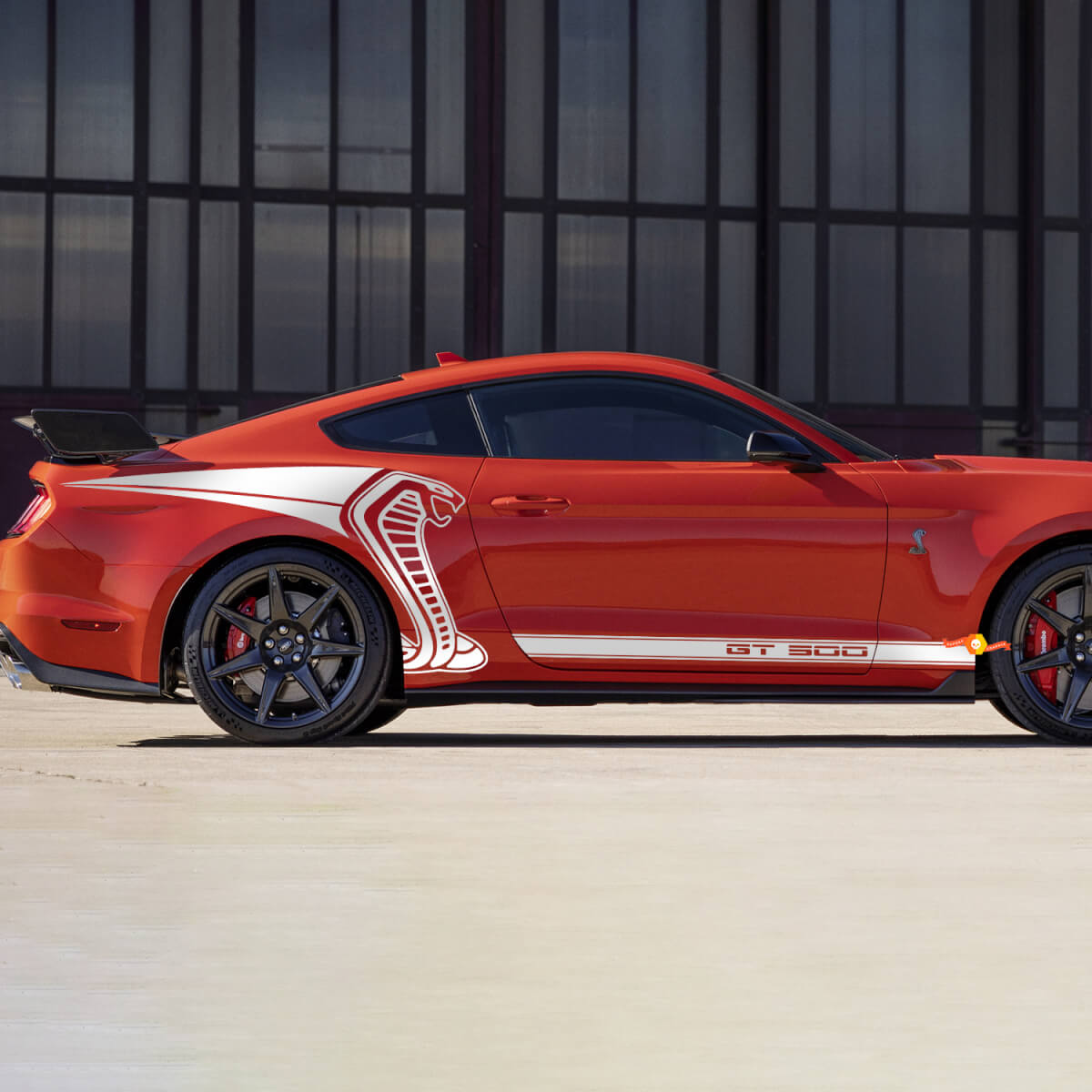 Seitenhintere Grafikstreifen Aufkleber für Ford Mustang Cobra
