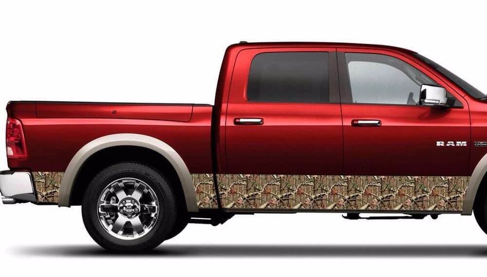 Camouflage-Streifen Türschweller Vinyl-Aufkleber für Dodge Ram 1500