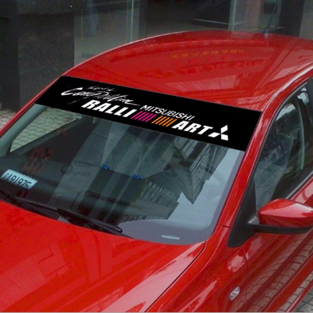 Vordere Windschutzscheibe Banner Aufkleber für Mitsubishi Sports Embleme