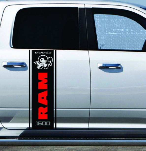 Markierte Umrissstreifen SeitenTür Vinyl Aufkleber Sticker für Dodge Ram 1500