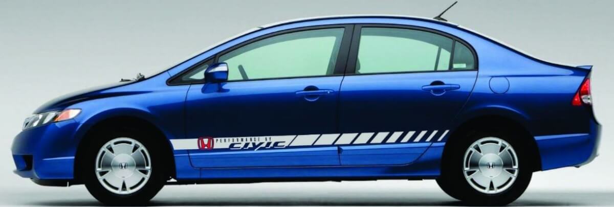 Performance by Civic Seitenstreifen Vinyl-Aufkleber-Set für Honda Civic 2005-2015
