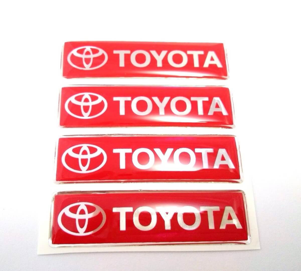 New 3D Dome Trd Toyota Sports Racing Development Resin Badge Sticker Red Decal