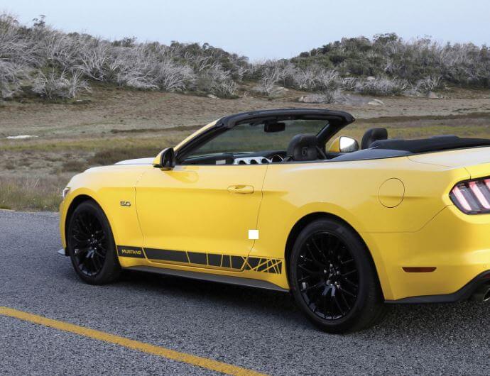 Musclecar Musclecarmodel der 6. Generation Grafik-Seitenstreifen Aufkleber Retro Musclecar Performance
