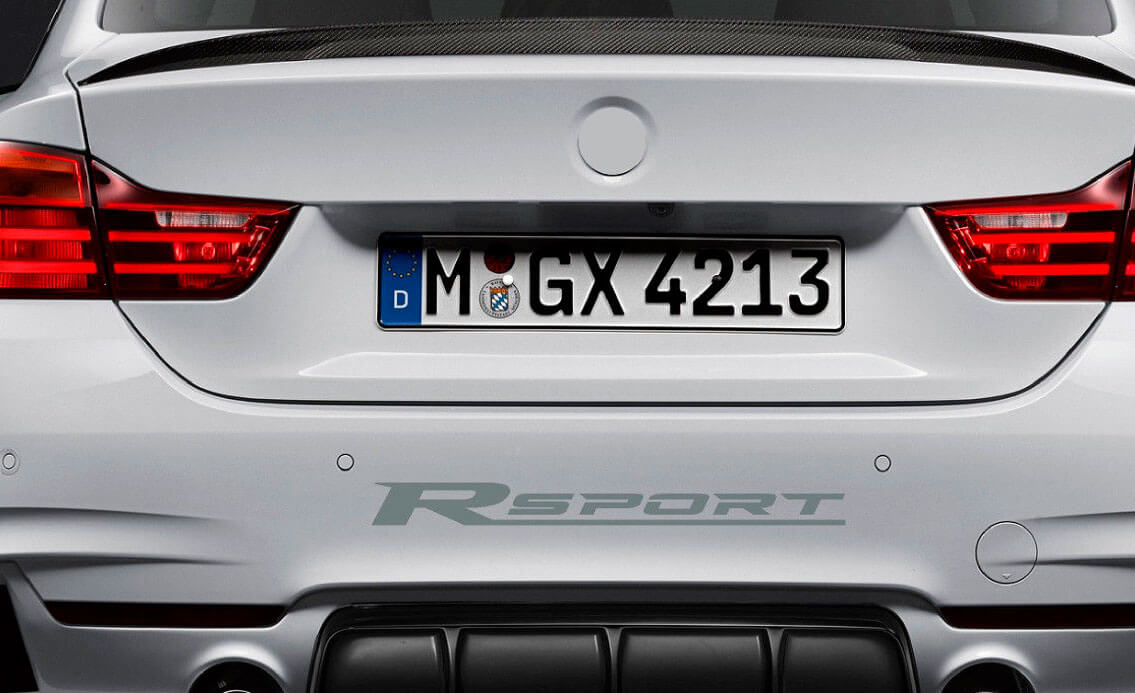 Racing Sport Vinyl Aufkleber Aufkleber Sportwagen Rennwagen Stoßstange Emblem Logo SILBER