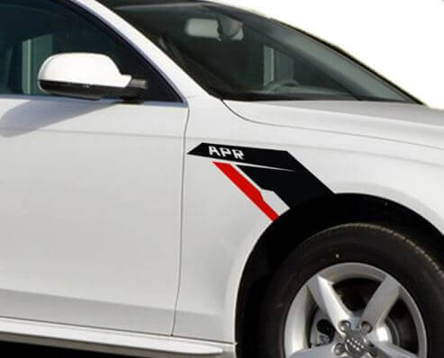 APR Style Fender Seitenblinker Vinyl-Aufkleber-Set für VW BMW Audi