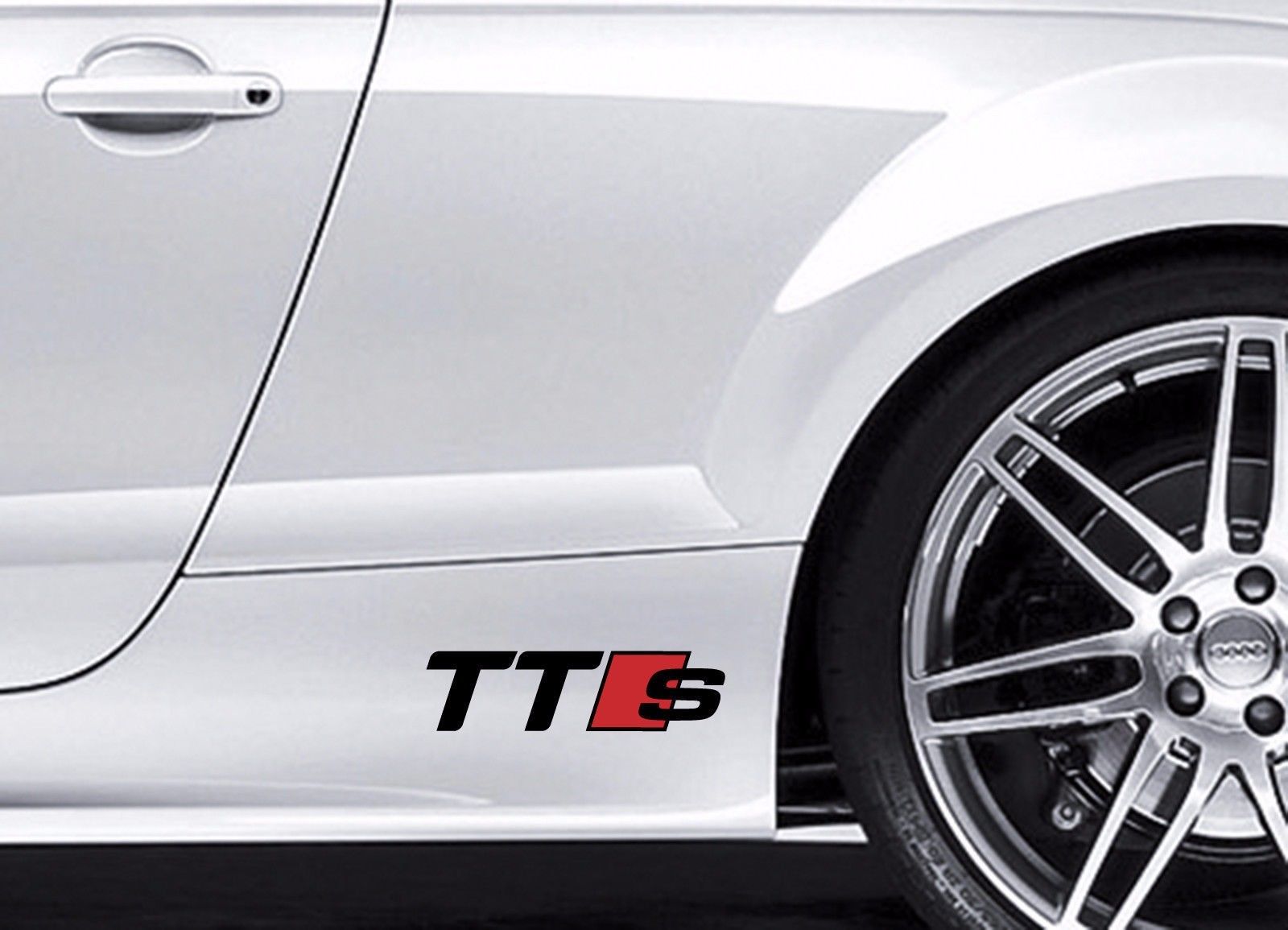 2 x Audi TTS Vinyl-Körper-Aufkleber, Sport-Racing-Emblem-Logo, Premium-Qualität