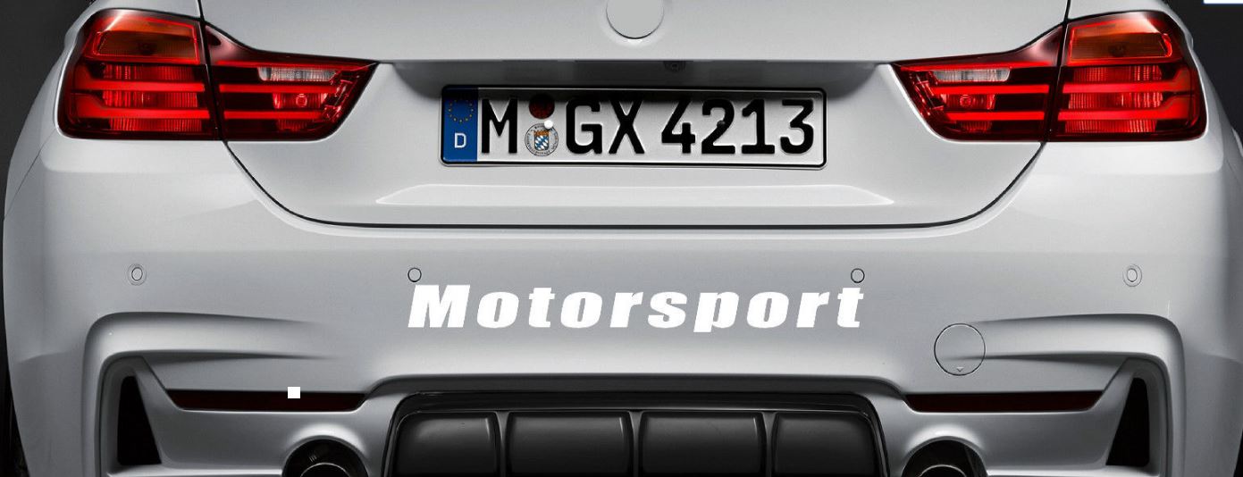 Motorsport -Vinyl -Aufkleber -Aufkleber Sportwagen Rennaufkleber Emblem Stoßfänger Logo Weiß