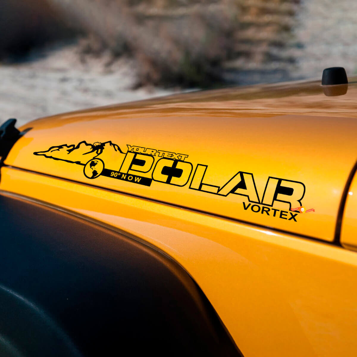 Polar Vortex Vinyl Haubenaufkleber Decals für Jeep Wrangler JK JKU