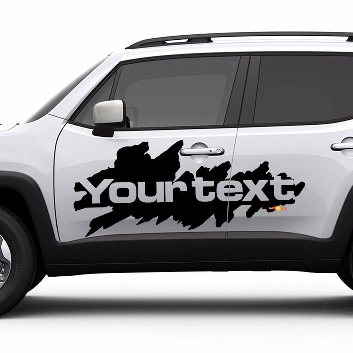 Schlammspritz-Stil Schriftzug Seiten-Vinylaufkleber für Jeep Renegade