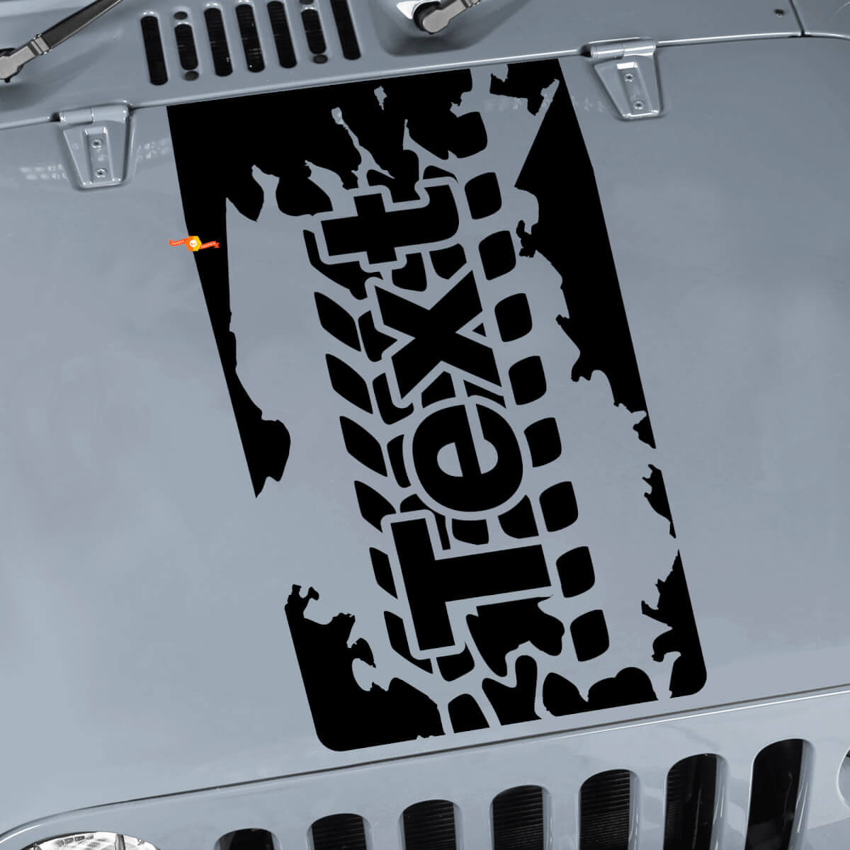 Reifenprofil Individuelle Schriftzug Motorhauben Vinyl Aufkleber für Jeep Wrangler