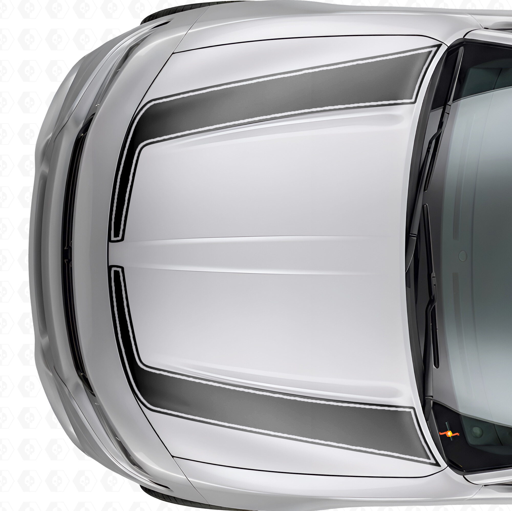 Akzentumriss-Streifen Motorhauben-Vinylaufkleber für Dodge Charger 2015-2026