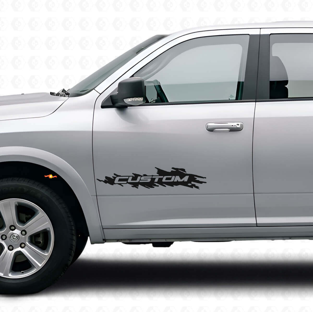 Custom Splash Style Türvinylaufkleber für Dodge Ram Rebel 1500-3500 2009-2016