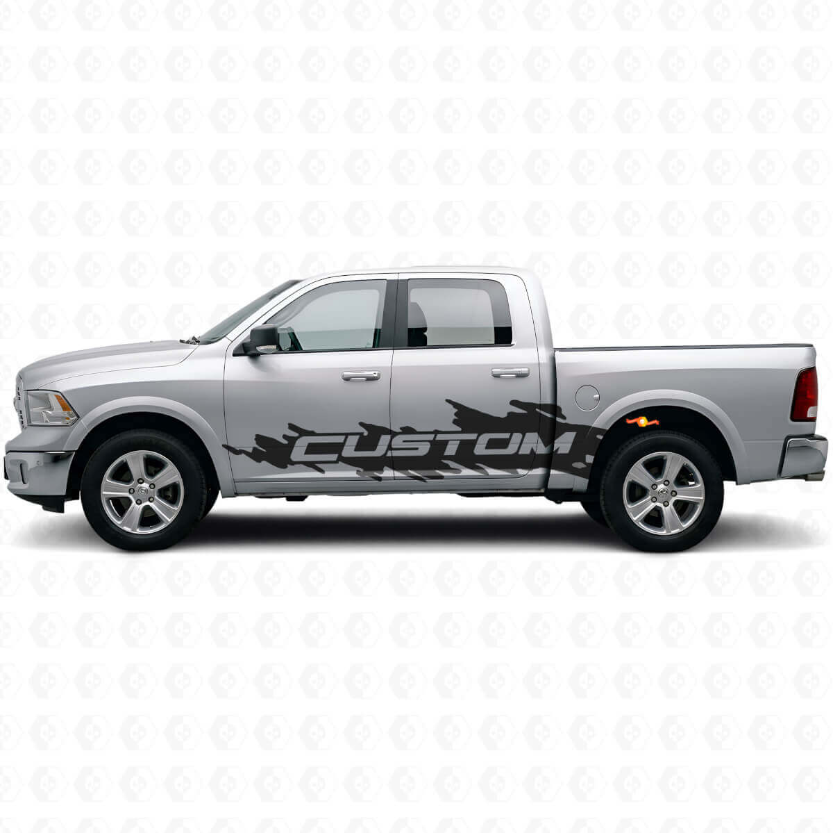 Mud Splash Custom Seitliches Vinyl-Aufkleber-Kit für Dodge Ram Rebel 2009–2016