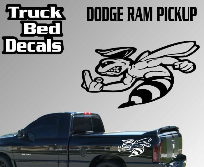Lustiger Bienen-Nachtisch-Vinyl-Aufkleber für Dodge Ram 1500
