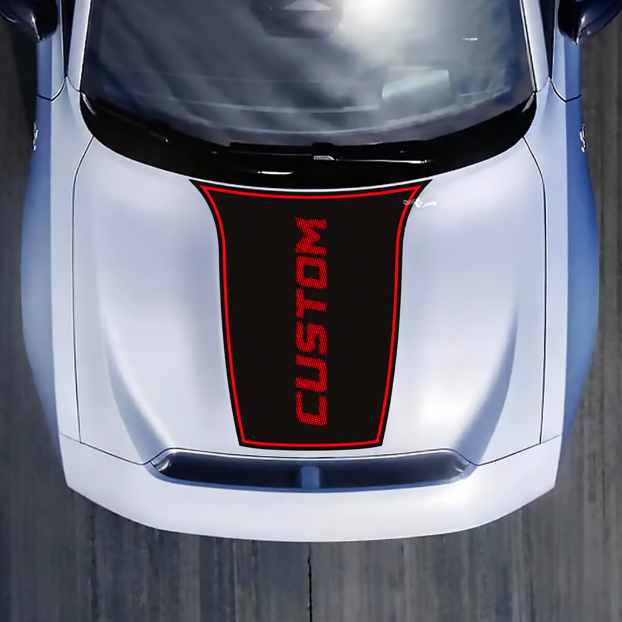 Benutzerdefinierter Text Motorhauben-Folienaufkleber für Dodge Charger Electric