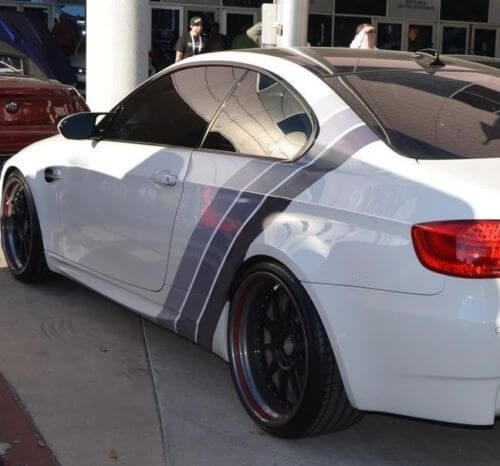 LTW Style Heckseiten-Streifen Vinyl-Aufkleber für BMW E92 M3