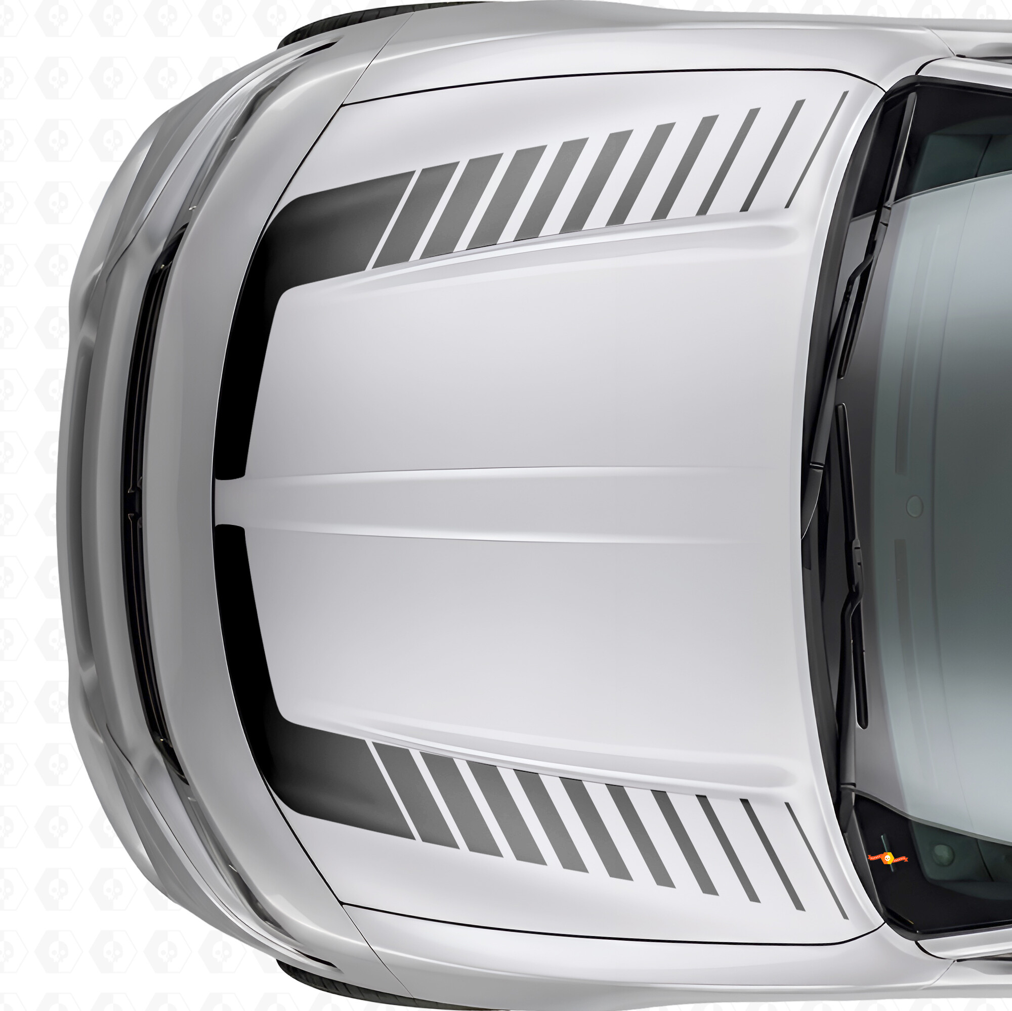Strobe Style Akzentstreifen Motorhauben-Vinylaufkleber für Dodge Charger 2015-2026