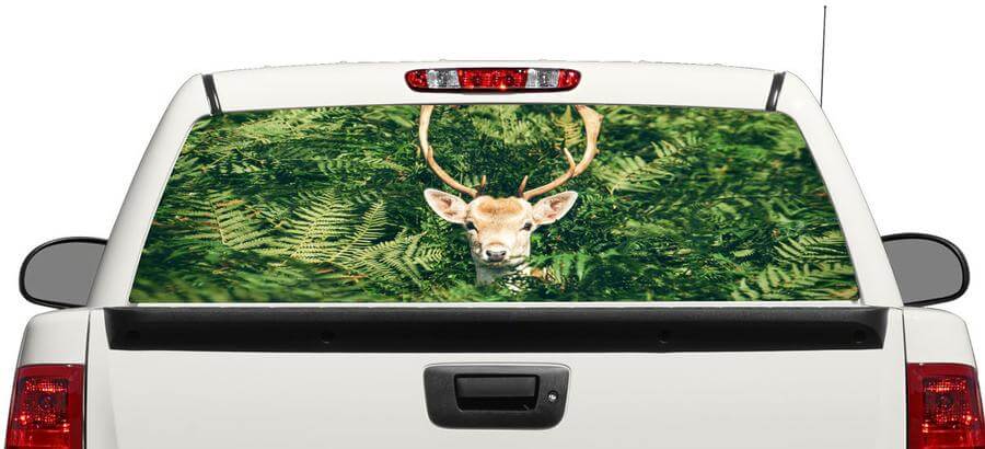 Deer Camo Hanting Heckscheibenaufkleber Pick-up Truck SUV Car 3