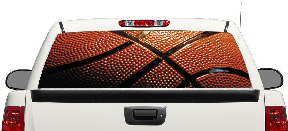 Basketball-Stil Heckscheiben-Vinylaufkleber für Pickup-Trucks SUVs