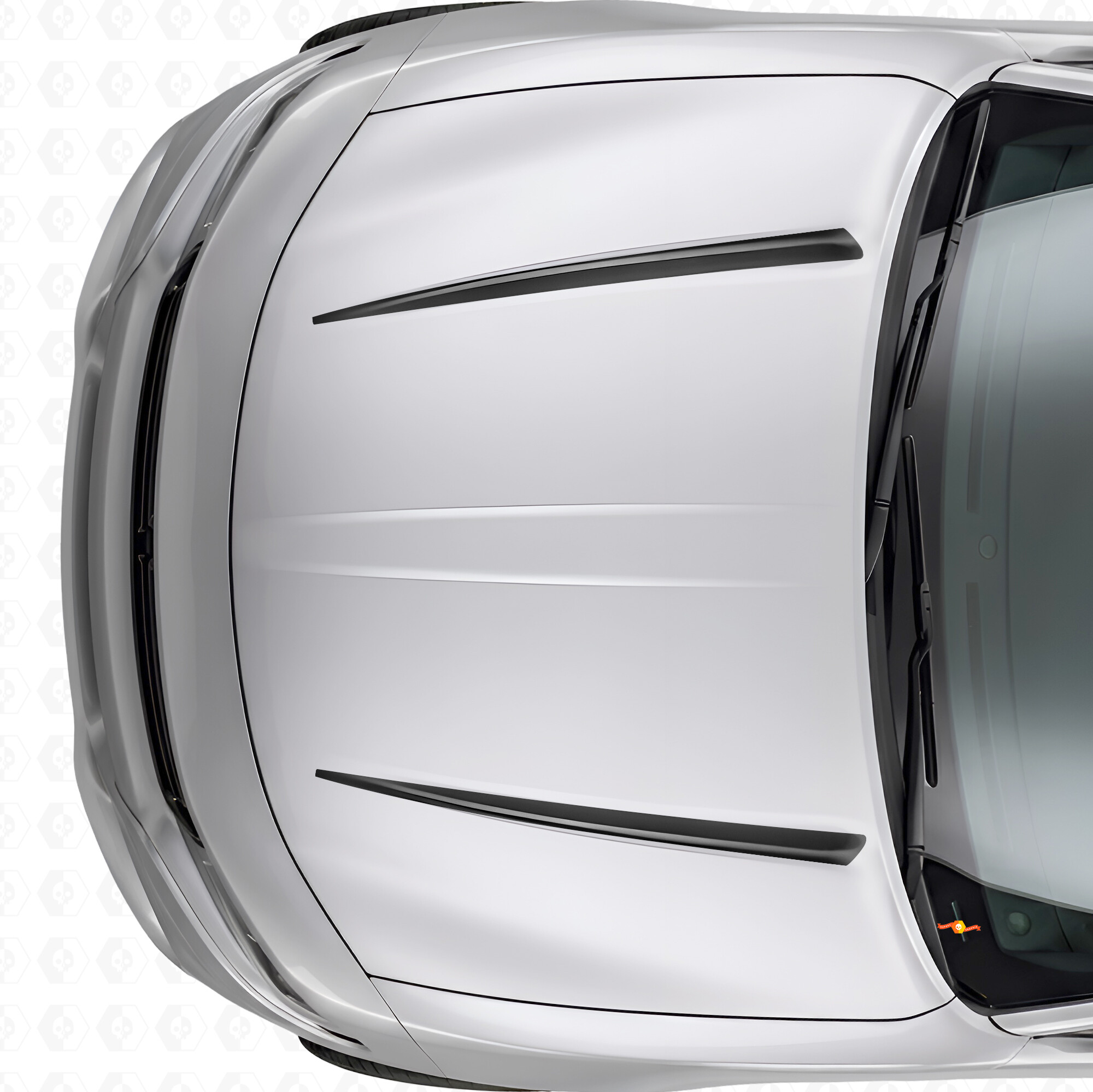 Doppelte Tnin-Streifen Motorhaubenaufkleber Vinylaufkleber für Dodge Charger 2015-2026