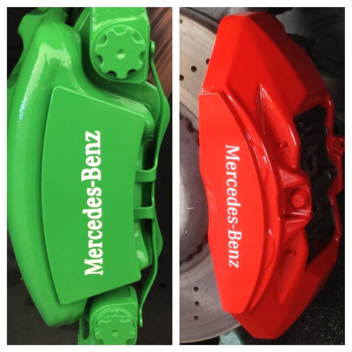 8-teiliges Set, weiße Mercedes-Benz-Bremssattel-Vinylaufkleber, Aufkleber, Logo-Overlay, AMG
